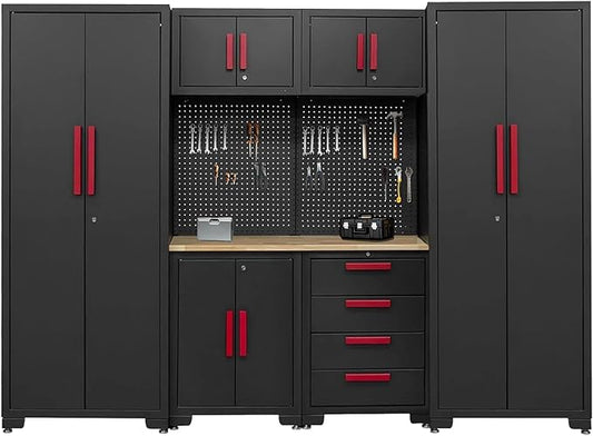 Garage Storage Cabinet System, Cabinet Drawers, Pegboard by Unknown