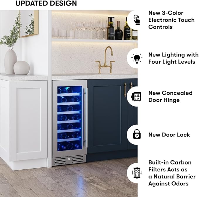 Zephyr Presrv 15 Inch Wine Fridge Single Zone Under Counter - Image 6