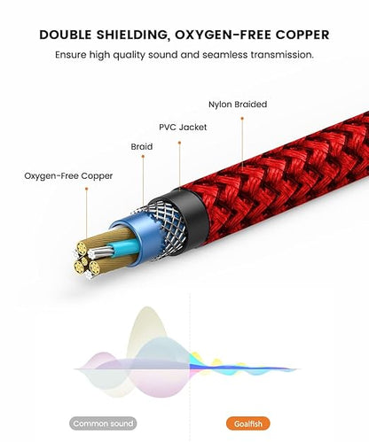 Goalfish RCA Cable, 2-Male to 2-Male RCA Audio Cord Stereo Subwoofer Cable - Image 2