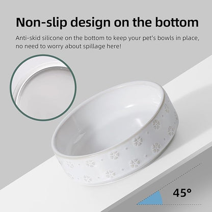 6.1inch Ceramic Set of 2 Dog and Cat Bowls, Food and Water Bowls - Image 6