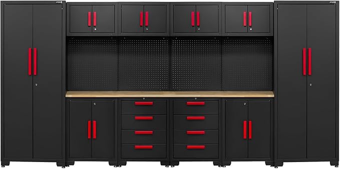 Garage Storage Cabinet System, Cabinet Drawers, Pegboard by Unknown