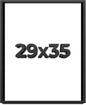 29x35 Shadow Box Frame Black | 1 Inch Deep Solid Wood Shadowbox Display Frame | by CustomPictureFrames