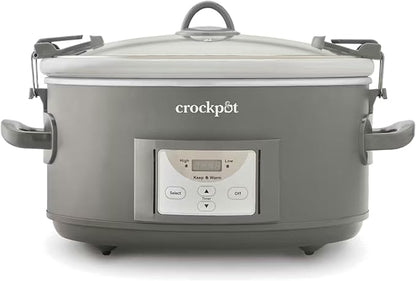 Crock-Pot Locking Lid 6qt Cook and Carry Programmable Slow Cooker Moonshine by Crock-PotBrand