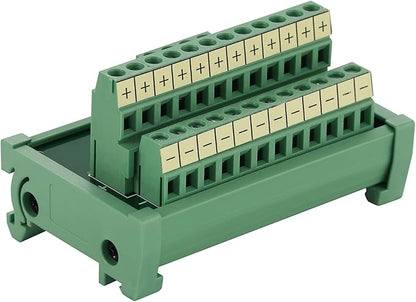 ANMBEST 2 in 12 Out Terminal Blocks Module, 25A DIN Rail and Panel Mounting by ANMBEST