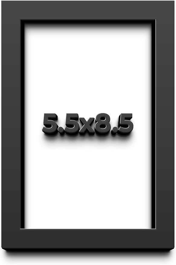 5.5x8.5 Black Shadow Box Frame by CustomPictureFrames