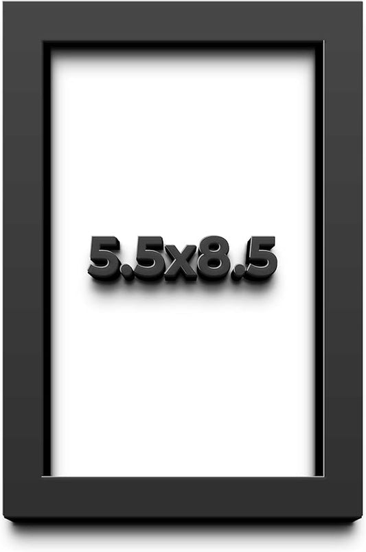 5.5x8.5 Black Shadow Box Frame by CustomPictureFrames