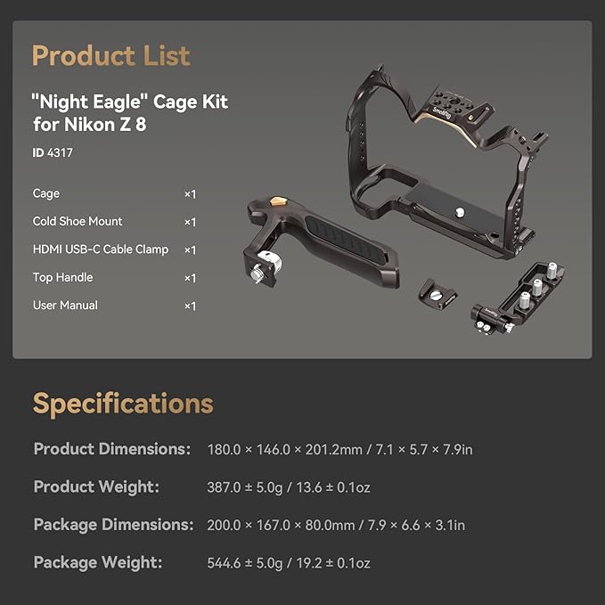 SmallRig Night Eagle Z8 Camera Cage Kit - Image 6