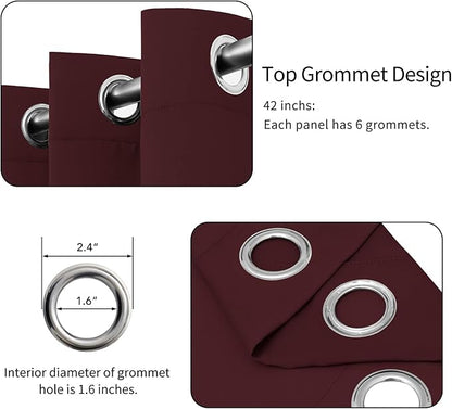 Easy-Going Blackout Curtains for Bedroom, Solid Thermal Insulated Grommet and - Image 4