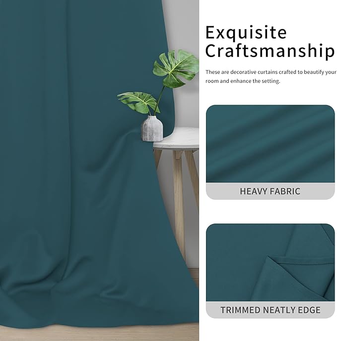 Easy-Going Blackout Curtains for Bedroom, Solid Thermal Insulated Grommet and - Image 5