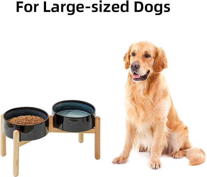 Ceramic 8.2inch Raised Dog Bowl - Image 4