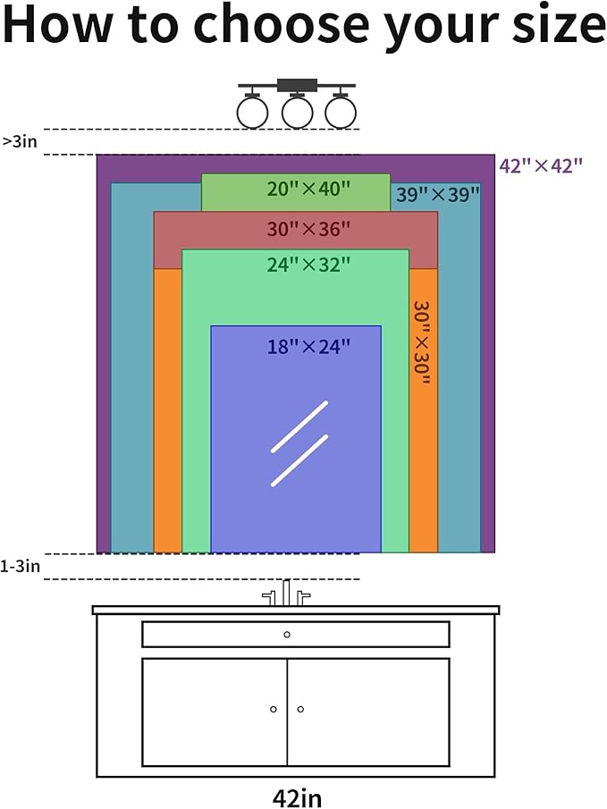 Black Bathroom Mirror for Wall, 24x32 Inch Rectangle Mirror - Image 8