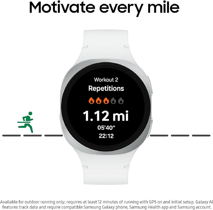 Samsung Galaxy Watch 8 40mm LTE Smartwatch, Cushion Design, Fitness Tracker - Image 3