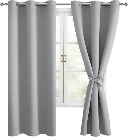 Hiasan Blackout Curtains for Bedroom and Living Room, Light Blocking, Noise by Hiasan