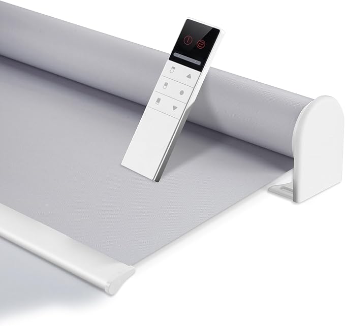 ZSHINE Motorized Blackout Window Blinds Customize Width Remote Control Wireless by ZSHINEHome
