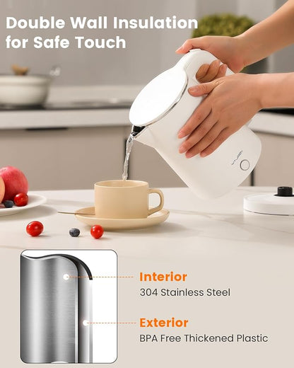 Electric Kettle Stainless Steel, 1.0L Small Water Boiler 1200W Fast Boiling - Image 2