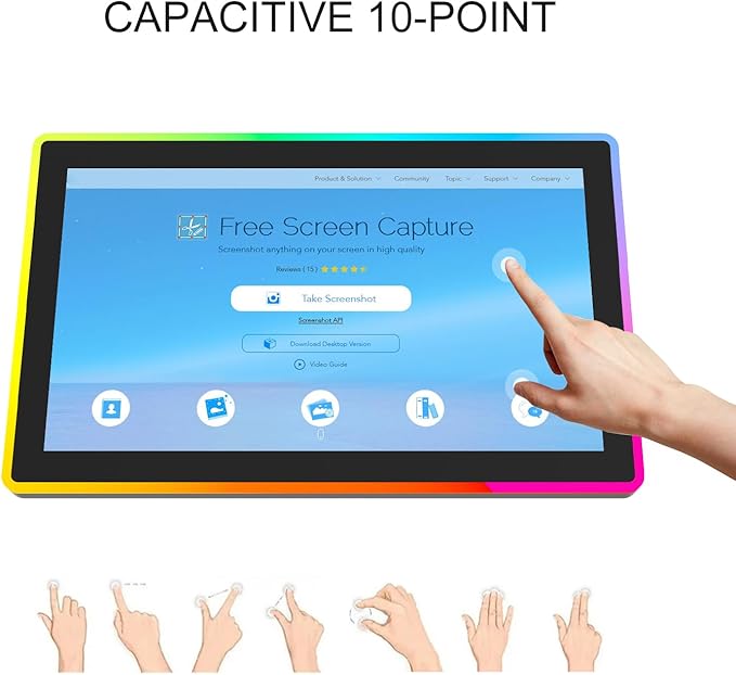 GreenTouch 21.5 Inch LED-Framed Touch Screen Monitor - Image 3