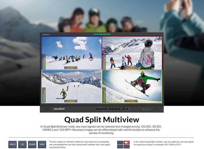 LILLIPUT Q28-VBP 28" 12G-SDI 12G-SDI and 4K HDMI 2.0 Professional Production - Image 8