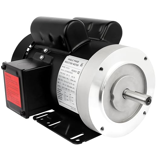 1.5HP Electric Motor 3450RPM Reversible Single Phase 56C Frame General Purpose by Cuilvu