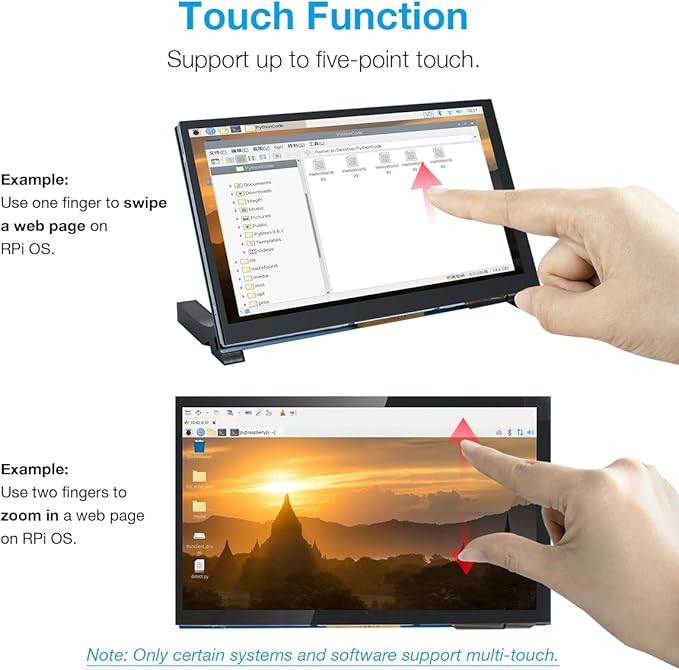 Hosyond 7 Inch Touchscreen IPS DSI Display Compatible - Image 3