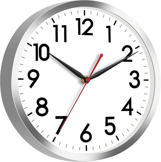 AKCISOT Wall Clock 12 Inch Silent Wall Clocks Battery Operated Non Ticking by Akcisot