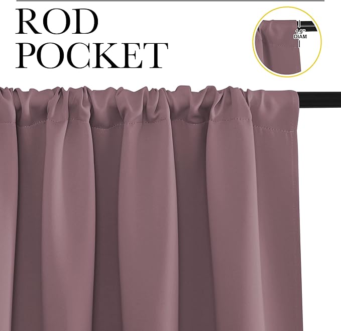 NICETOWN Blackout Curtains for Living Curtains, Window Treatment Thermal - Image 3