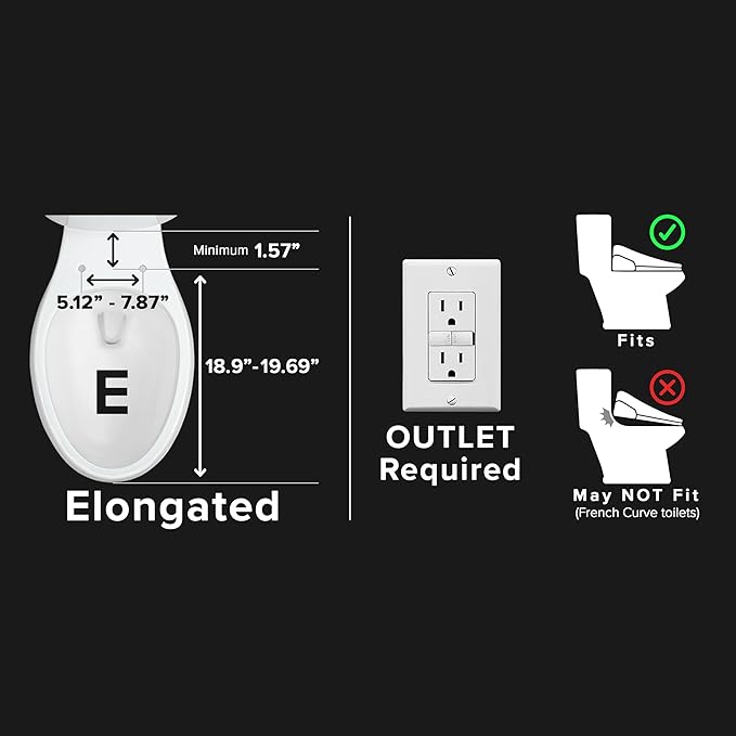 SmartBidet® SB-1200 Luxury Advanced Electric Smart Bidet Elongated White Toilet - Image 17
