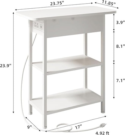 LIDYUK End Table with Charging Station, Nightstands Set of 2 - Image 7