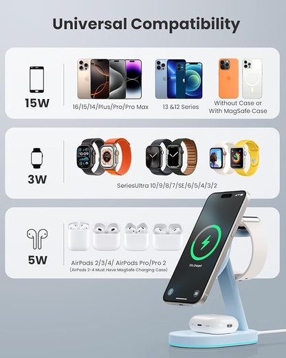 3 in 1 Wireless Charger Charging Station - Image 2