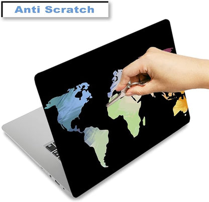 Laptop Skin Sticker Decal, Decorative Removable, Colorful Map - Image 3