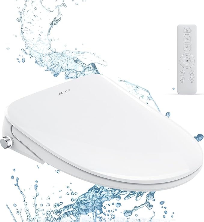 AQUATIZ Elongated Smart Toilet Bidet, Electric Toilet Seat by AquaSpace