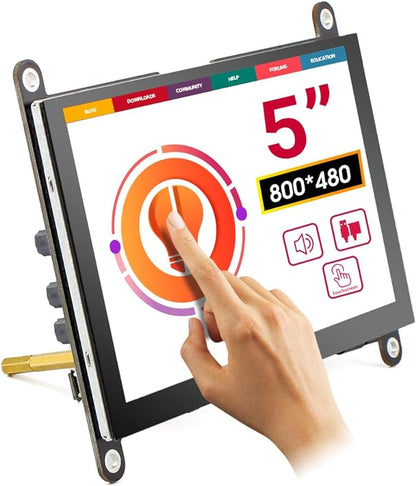 ELECROW 5 Inch Touch Screen Monitor LCD Display, 800×480 Mini Touchscreen by ELECROW