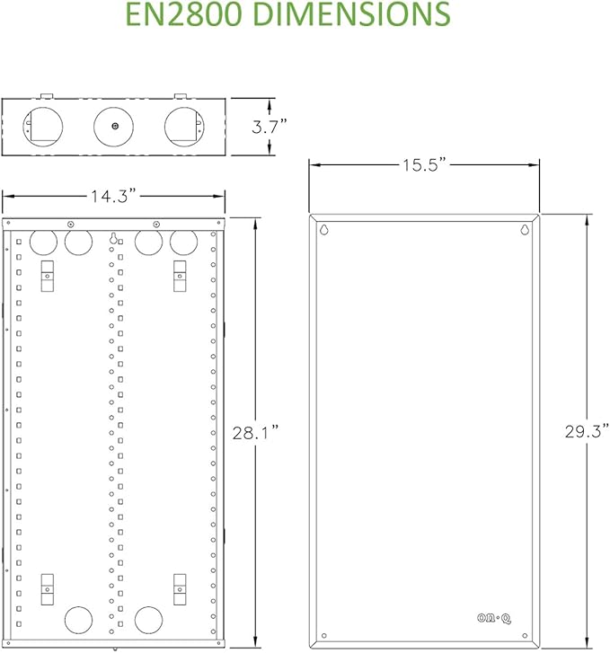 Legrand - OnQ 28 Inch Cable Management, In-Wall 20-Gauge Media Box, Structured - Image 2