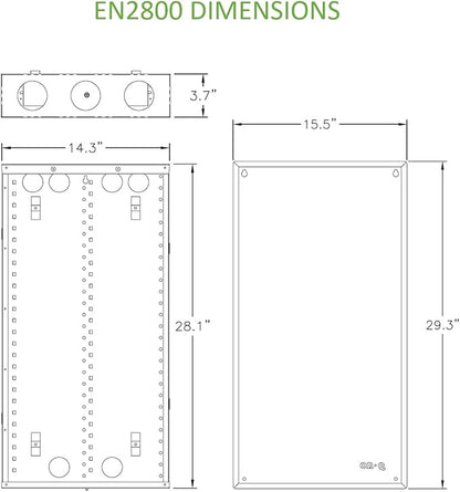 Legrand - OnQ 28 Inch Cable Management, In-Wall 20-Gauge Media Box, Structured - Image 2