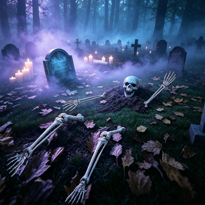 5Pcs Halloween Skeleton Decorations Groundbreaker Yard Stakes Lawn Garden