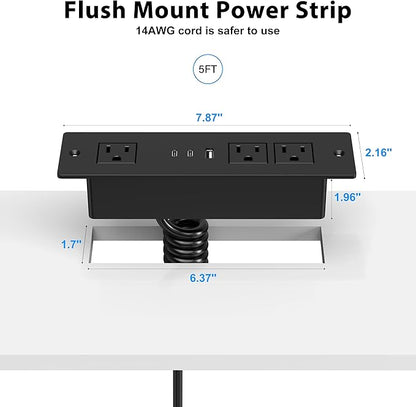 Furniture Drawer Outlet, Recessed Power Strip - Image 7