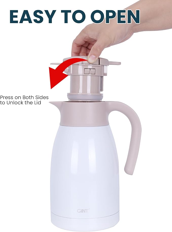 GiNT 50.7 Ounces Stainless Steel Thermal Coffee Carafe - Image 6