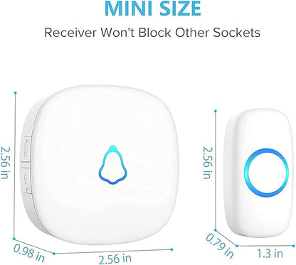 Wireless Doorbell, Remote Door Bell Ringer Wireless Long Range 1000FT, Matt - Image 2