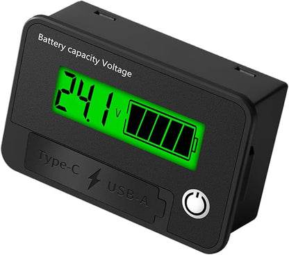 MOAIYU DC8-30V Electricity Meter Digital LCD Display Car Battery Charging - Image 4