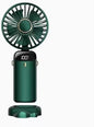 AMPMG LED Digital Display Rechargeable Fan – Portable Handheld & Desk Fan by Unknown