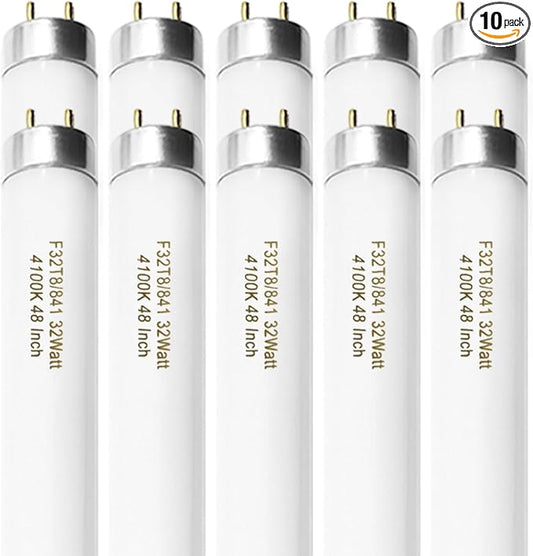 F32T8/841 32W 48 Inch T8 Fluorescent Tube Light Bulb, T8 Fluorescent Bulbs 4 by Konideke
