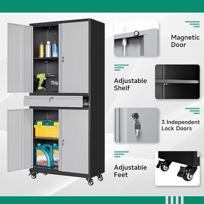 Letaya Metal Garage Storage Cabinet - Image 4