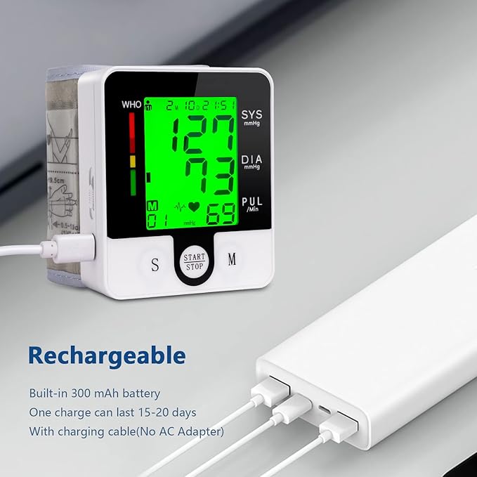 Wrist Blood Pressure Monitor for Home Use Digital Automatic Talking Wrist Blood - Image 3