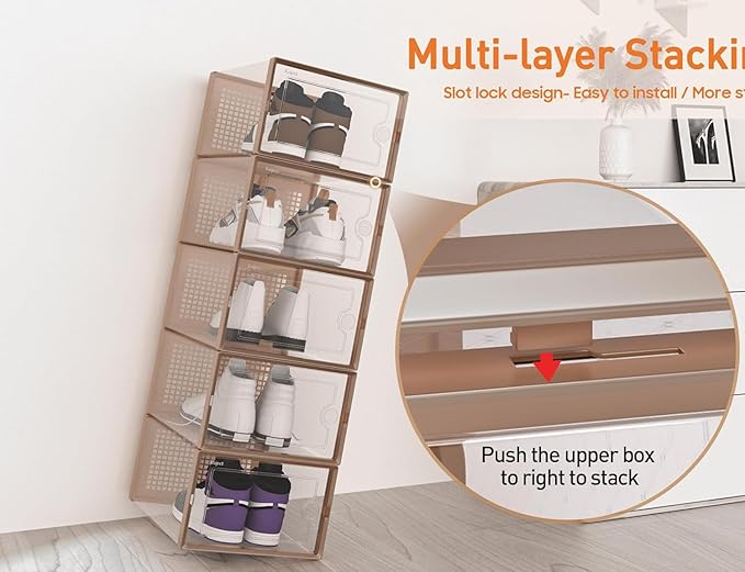 Kuject X-Large Shoe Storage Boxes Organizers - Image 3