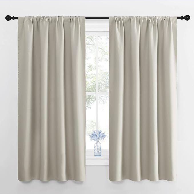 NICETOWN Blackout Curtains for Living Room, Darkening Window Curtain Panels by NICETOWN