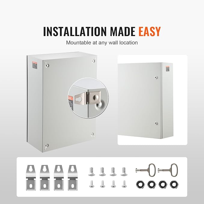 VEVOR Steel Electrical Box, Cold Rolled Steel Electrical Enclosure Box - Image 6