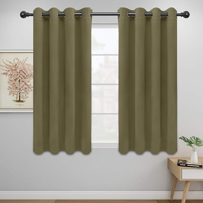 Easy-Going Blackout Curtains for Bedroom, Solid Thermal Insulated Grommet and by Easy-Going