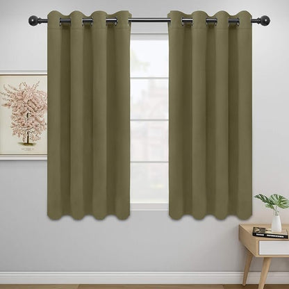 Easy-Going Blackout Curtains for Bedroom, Solid Thermal Insulated Grommet and by Easy-Going