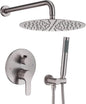 Iriber Brushed Nickel Shower System Wall Mounted Shower Faucet Mixer Set by Iriber