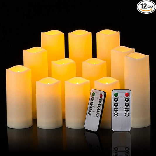 12 Pack Flameless Candles Battery Operated Waterproof Led Candles Candles by YOROXRG