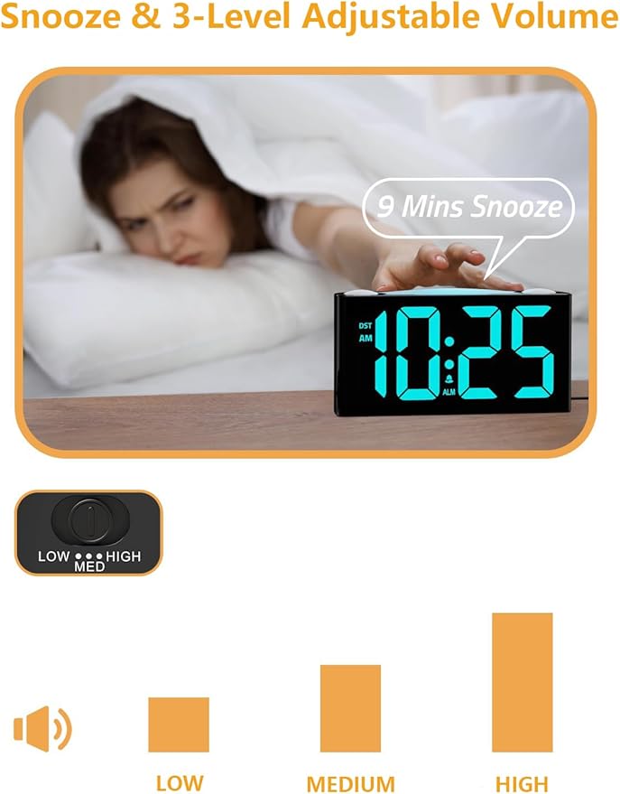 Mesqool Wake Up on Time: Vibrating Alarm Clock - Image 5